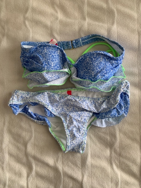 Victoria's Secret Other - NWOT Victoria's Secret Beach Sexy Madi Push Up Bikini Set Blue Paisley 34A/Small